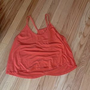 Coral/pink cropped tank top